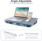 Lap Desk for Laptop with Cushion, Laptop Lap Desk, Cushion Detachable and Washable, fits up to 17 inch, with Tablet Slot and Stopper, MillHome (Blue) - Image 8