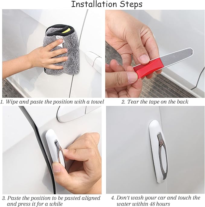 4 Pcs Car Door Edge Guards Car Side Door Protector Suitable for Various Car Pads Door Shock Absorbers-Grey - Image 4