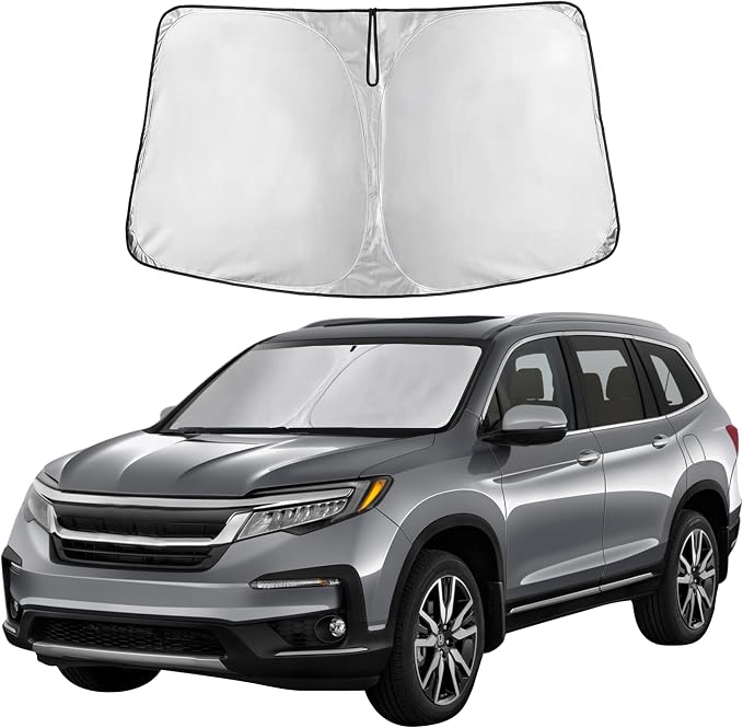EcoNour Windshield Sunshade for Honda CRV 2023-2024 2025 2026 | Sun Visor for Front Windshield & Window Sun Shade Cover, UV Heat Blocker & Protector, Car Accessories by EcoNour