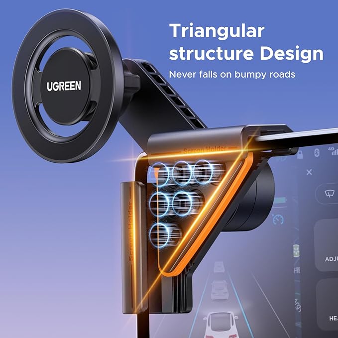 UGREEN Phone Holder for Tesla Model 3 and Y Accessories Magsafe Car Mount Magnetic Phone Mount Strongest Magnet Power Compatible with iPhone 17 16 15 14 13 Plus Pro Max Series - Image 3