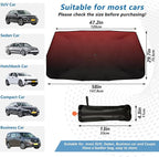Red Black Car Sun Shade Windshield Car Umbrella Foldable Uv Ray Reflector Front Window Sun Shade Visor Shield Cover - Image 2