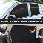XCBYT Magnetic Car Side Window Shades, 100% Blackout Privacy Curtains | Blackout privacy for camping, naps & work. Keeps your car cool. Fits steel frames only, measure first - Image 6