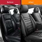 Fit Altima Car Seat Covers for Nissan Altima 2010-2024 2025 2026 - Upgraded Premium Waterproof & Breathable Leather, Airbag Compatible, All-Weather Seat Cushion Protector (2 Front/Black) - Image 3