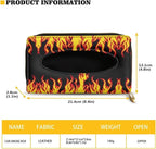 Biyejit Car Tissue Holder, Fire Flame PU Leather Hanging Paper Towel Box, Auto Napkin Holder Cover Paper Tissue Dispenser for Sun Visor & Backseat Vehicle - Image 6
