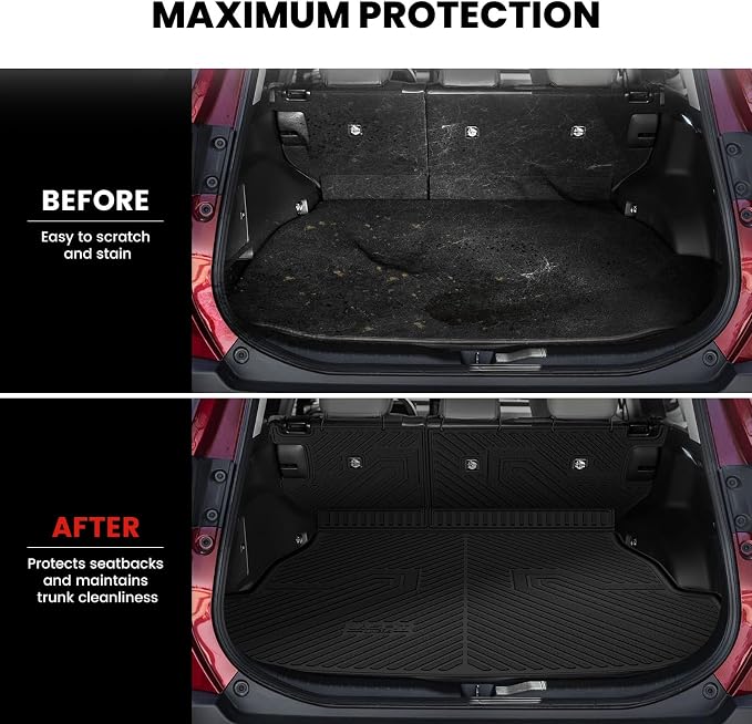 LASFIT Cargo Trunk Mat for Toyota RAV4 2026 Hybrid (Not Fit Plug-in Hybrid) | Fit for Cargo with Subwoofer,100% TPE All Weather Custom Fit Rear Cargo Liner Automotive Accessories Black - Image 6