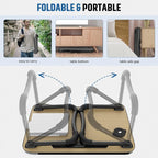 Fayquaze Laptop Desk, Portable Foldable Lap Bed Desk, Laptop Table Tray | Storage Drawer and Cup Holder, Lap Desk Lap Stand Tray Table Floor Table Serving Tray for Eating, Reading and Working - Image 5