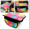 Plush Fuzzy Fur Car Armrest Cover with Side Pockets,Tie Dye | Fluffy Armrest Cushion Pad,Soft Center Console Cover,Car Interior Storage Accessories ,for Most Car Decoration Protector by Unknown