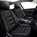 IKABEVEM Car Seat Covers for Honda Odyssey 2011-2026, 2-Pack Front | Luxury Fuax Leather, Waterproof, Airbag Compatible, Easy to Install, Scratch‑Resistant Seat Protection, Black by IKABEVEM