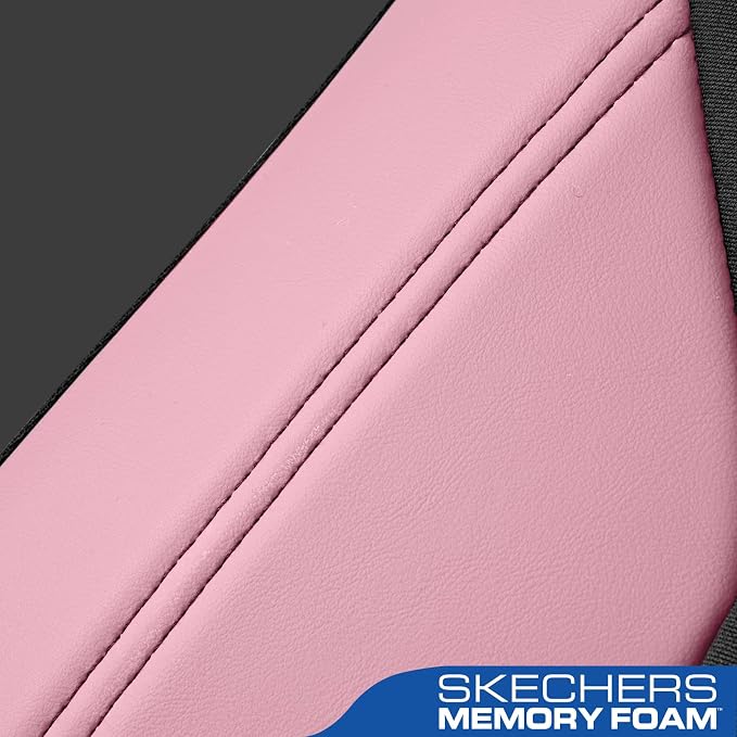 Skechers Memory Foam Seat Covers,Leather Car Seat Covers, Ultimate Comfort & Support Seat Covers Full Sets Airbag Compatible, Automotive Universal Fit Most for SUVs, Vans, Sedans, Cars, Trucks,Pink - Image 7