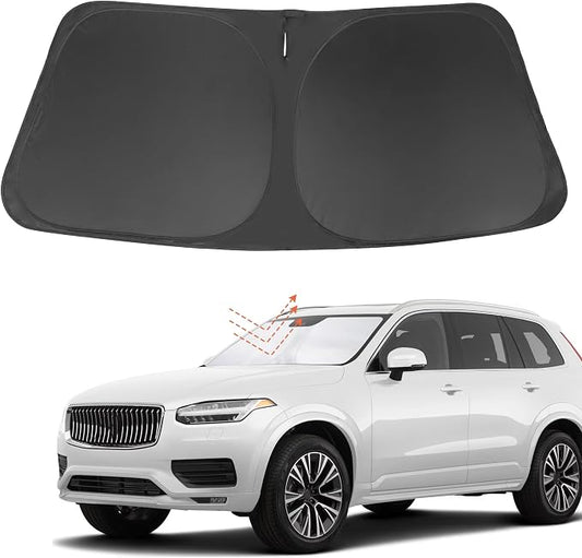 Front Windshield Sun Shade Foldable Car Front Window Sun Shade Windshield Shade Custom Fit for 2016-2025 2026 Volvo XC90 Block UV Rays Car Accessories Heat Keep Cooler by FannycCargoCover
