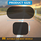 5 Pack Car Window Sunshade Set, Side and Rear | mesh fabric, metal support frame, suction-cup mounting, twist-fold storage, UV and heat blocking - Image 2