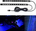 Car LED Strip Light, Interior Car Lights, 12V 24 LED Auto Atmosphere Lamps with Cigarette Lighter, Auto Lamp Ambient Night Light Strip Lighting Kit for Vehicles (USB/Blue) by Unknown
