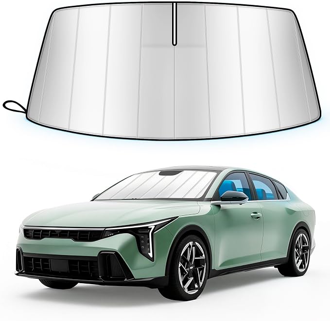 Windshield Sun Shade for Kia K4 2025-2026 Folding Design | Custom Fit, Car Front Window Sunshade, Sunshield Sun Visor Protector, Blocks UV Rays & Heat, Car Accessories by Unknown