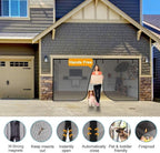 Fiberglass Garage Door Screen, Sunmoxia 8x7Ft Magnetic Heavy Duty Garage Door Curtain with 4 Strapping Tapes - Durable Breathable Mesh Patio Porch Privacy Curtain - Image 2