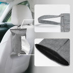 kakaforsa Toilet Paper Holder Reusable Tissue Holder Travel Tissue Holder Wall Hanging Tissue Box Cover Toilet Paper Storage Rectangle Napkin Holder Cloth Tissue Box for Car Office Desk, Gray - Image 4