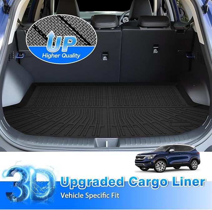 Seltos Cargo mat - Trunk Mat for Kia Seltos 2021-2026 | All Weather Trunk Mat for Seltos Accessories, Heavy Duty Rubber Mats, Car Accessories - Image 2