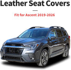 For Subaru Ascent 2019-2025 2026 Car Seat Covers, Front Pair, Redline | Luxury Full Coverage Leather Seat Protectors, Waterproof Breathable, Non-Slip, Easy to Install, Airbag Compatible, All-Season - Image 4