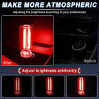 iFunyLED Car Interior USB LED Night Light, Portable Touch dimmable Car Ambient Lighting Kit, Retro Mini Transparent Glass Bottle Lamp Decorations for Vehicle Camping Bedroom Hallway, Pack of 2(Red) - Image 2