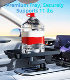 Car Cup Holder Tray, Car Food Tray Table for Car Eating Lunch, Cup Holder Expander Insert Interior, Long Road Trip Essentials Travel Patrol Accessories Drink Holder Organizer for Semi Truck Rv - Image 5