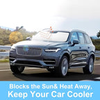 Windshield Sun Shade for 2016-2025 2026 Volvo XC90 Accessories | Full covered for windshield, Foldable & Durable, Block UV Rays, Reduce Heat, Easy to install, Keep Car Cooler - Image 6