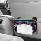 Biyejit 2 Pack Car Tissue Holder, Colorful Butterfly PU Leather Sun Visor Napkin Box Holder, Hanging Tissue Mask Holder with Glasses Clip for Car Visor, Auto, Vehicle Accessories - Image 4