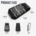 Leather Magnetic Sunglass Holder for Car Sun Visor, Cute Eyeglass Ticket Card Hanger Clip, Universal Auto Interior Accessories for SUV Pickup Truck, Motivation Quote - Image 3