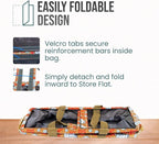 Extra Large Utility Tote Bag - Oversized Collapsible Reusable Wire Frame Rectangular Canvas Basket With Two Exterior Pockets For Beach, Pool, Laundry, Car Trunk, Storage - Volleyball - Image 6