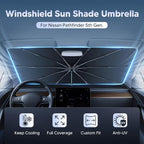 Autorder Windshield Sun Shade Umbrella for 2022-2025 2026 Nissan Pathfinder Accessories,Upgraded Ice Crystal Material,Easy Setup Umbrella Sunshade for Car Windshield,100% Sun Blocking - Image 2