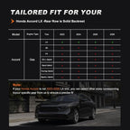 AOMSAZTO Custom Fit Seat Covers for Honda Accord 2023 2024 2025 2026 LX | Rear Row W/Solid Backrest Full Set Waterproof Airbag CompatibleFaux Leather Black - Image 3
