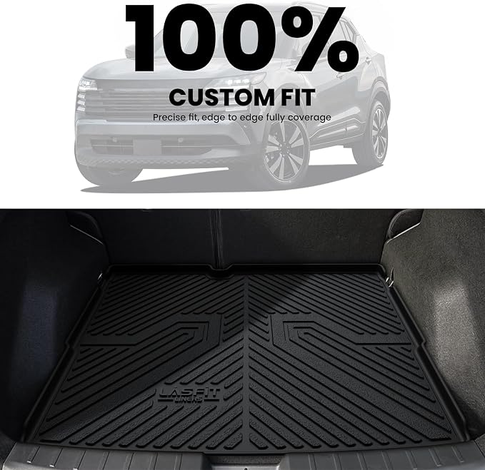 LASFIT Cargo Mats for Nissan Kicks FWD 2026 2025 | (Not Fit AWD & 2025 Kicks Play) All Weather TPE Custom Fit Cargo Trunk Mat & Backrest Mats Accessories, Black - Image 5