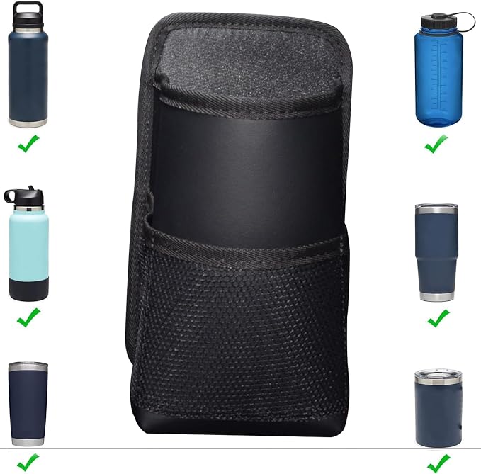Large Car Cup Holder Expander Water Bottles, Big Drinks Holder Bag(Brown) | Fits Large 24/36/40/46oz Water Bottles,- Universal Auto Vehicle for Cars, SUV & Truck RV's golf-carts - Image 5
