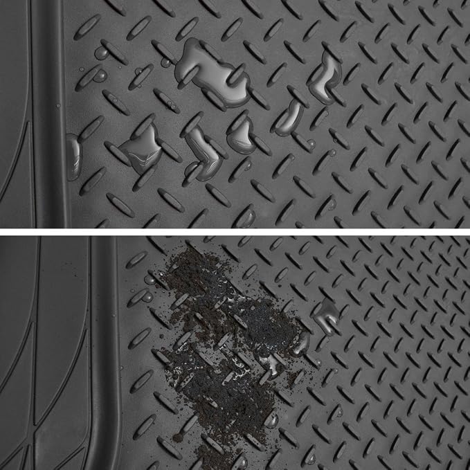 PIC AUTO Heavy Duty Cargo Liner, Trimmable All-Weather Rubber Trunk Mat for Cars, SUVs, Vans & Trucks, Anti-Slip Backing, Durable Protection, Large, Black - Image 2