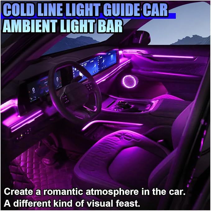 ZIMISI EL Wire Car Interior LED Strip Lights, Neon Light Strip (Purple) | 5V 16FT Car Ambient Lighting Decorations with Sewing Edge, USB Electroluminescent Car Interior Lights with Fuse Protection - Image 6