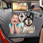 Dog Truck Seat Cover for Back Seat, Hard Bottom Pet Hammock, XL | for F150, RAM1500, Sierra, Tundra, Silverado Full-Size Crew Cab Trucks, Extender Space, Sturdy Oxford, Waterproof, Grey by ROUWINNE