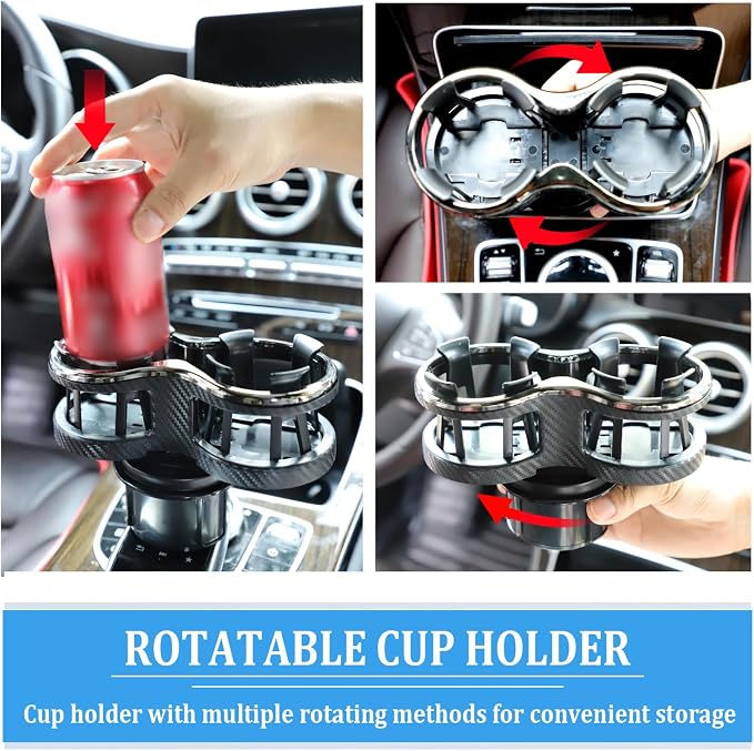 Adjustable Car Cup Holder Expander with Cup Diameter Less Than 2.55inches-fit cola Drink Cups Holder,2 in 1 cupholder for Coffee Cup Holder. (BJ-2390) - Image 2