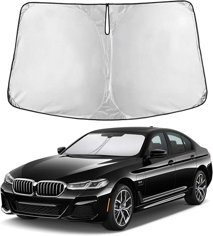 EcoNour Windshield Sunshade Compatible for BMW 5 Series G30 G31 2017-2023 | Sun Visor for Front Windshield & Window Sun Shade Cover, UV Heat Blocker & Protector, Car Accessories by EcoNour