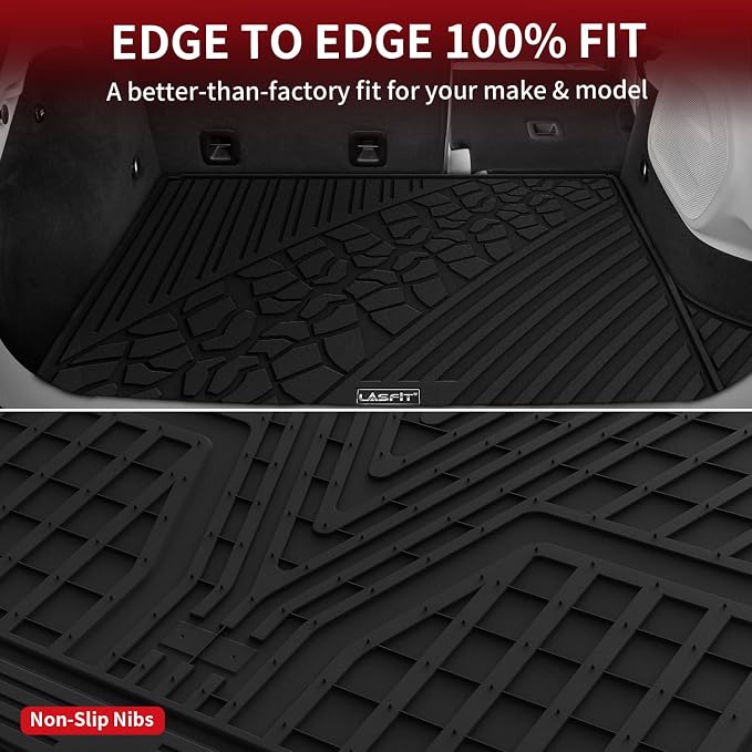 LASFIT Cargo Mat for Jeep Grand Cherokee WL 2022-2025 2026 5-Seat | Include 4xe, NOT for Grand Cherokee L, All Weather, TPE, Custom Fit, Trunk Mat, Cargo Liner, Black - Image 4