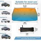 Orange Blue Sunset Car Sun Shade Windshield Car Umbrella Foldable Uv Ray Reflector Front Window Sun Shade Visor Shield Cover - Image 2