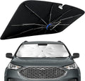 Windshield Sun Shade for Ford Edge 2015-2026 with 360° Rotating Shaft | Custom Fit Umbrella Sunshade for UV Blocking, Interior Heat Protection, Easy Storage, UPF 50+ Cool Windshield Cover by Lonyaqui