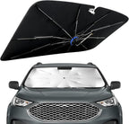 Windshield Sun Shade for Ford Edge 2015-2026 with 360° Rotating Shaft | Custom Fit Umbrella Sunshade for UV Blocking, Interior Heat Protection, Easy Storage, UPF 50+ Cool Windshield Cover by Lonyaqui