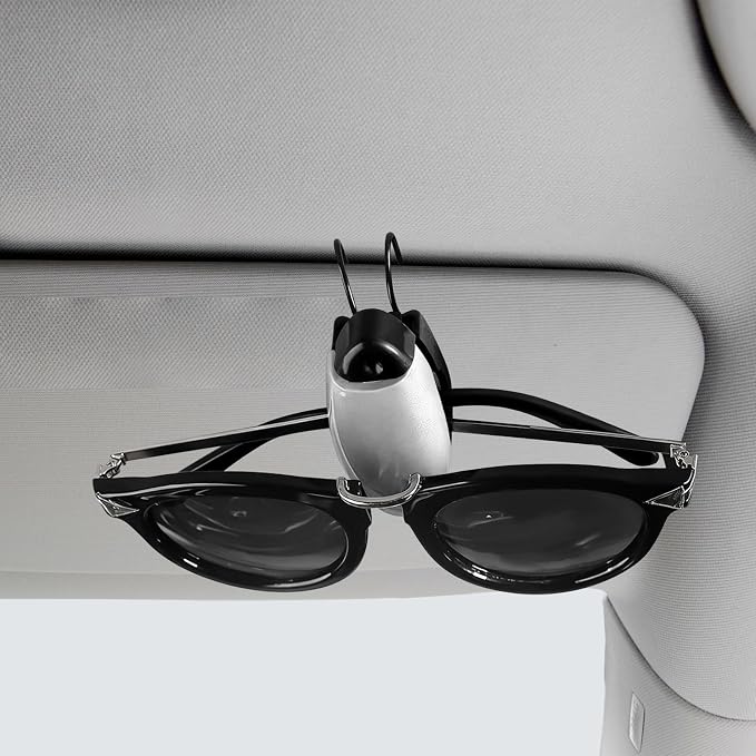 5 PCS Car Sun Visor Clips, Compact Auto Sunshade Sunglasses Clip Ticket Card Holder, Universal Sun Visor Organizer Eyeglasses Mount for Most Vehicles (Gray) - Image 4