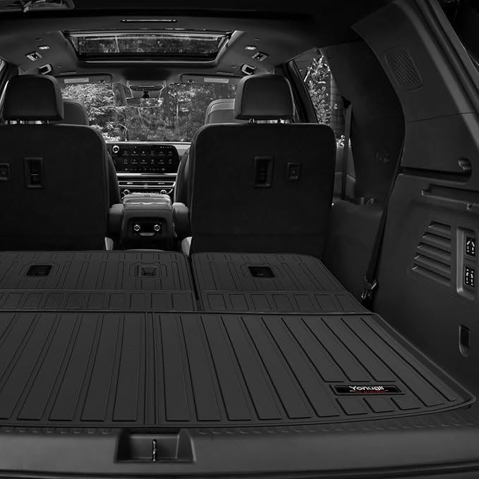 Custom for 2018-2023 Chevy Traverse /2024 Traverse Limited Cargo Mats Trunk Liner and Rear Seat Backrest Mat All Weather TPE Protection Mat Accessories (for 2018-2023 Chevy Traverse) - Image 3