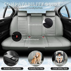 Fit Tacoma Car Seat Covers for Toyota Tacoma 2016-2022 2023 -Premium Leather, Waterproof，Breathable，All-Weather Seat Cushion Protecto & Airbag Compatible, Full Set Gray - Image 3