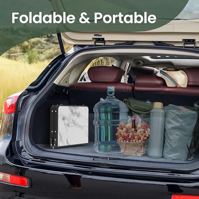 Titanker Small Camping Table Foldable 2ft, Folding Picnic Table with Side Racks & Net, Folding Camp Table Portable Beach Table, Car Camping Essentials, Sturdy Light Aluminum, Gift for Father Husband - Image 8