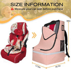 LARIPOP Car Seat Travel Bag for Airplane, Universal Gate Check Car Seat Bag, Padded Backpack with Waist Belt, Reflective Strips & Protective Feet, Fits Infant Convertible Booster Seats, Flesh - Image 2