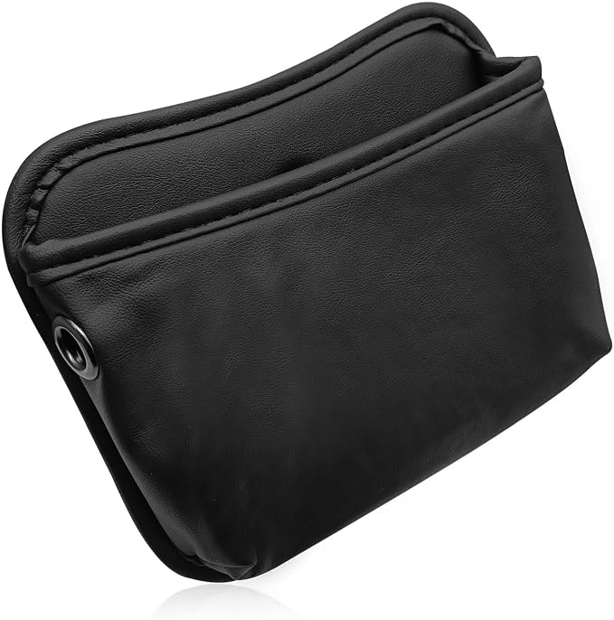 Car Seat Side Storage Pocket/Multi-Pocket Centre Console Storage Box, Car Seat Side Pocket Organizer, PU Leather Pouch Bag (Black) by Unknown