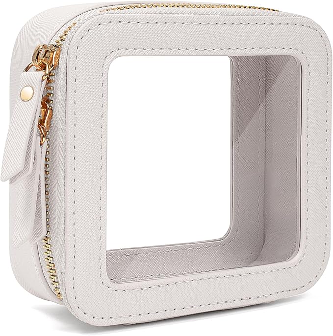 Travel Clear Makeup Bag Set, TSA Approved Cosmetic Bag Case with Zipper Portable Makeup Pouch Toiletry Bag Traveling Cosmetic Organizer Storage Bag Car Organizer Car Essentials by FFpaw