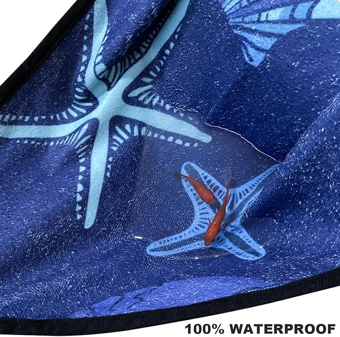 Car Seat Covers 2pcs Waterproof Towel Car Seat Cover Universal Fit for Most Trucks SUV Fitness Athletes Pets Gym and Water Sport，Conch Shells Starfish - Image 3