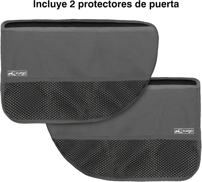 Kurgo Rover Car Door Guard, Charcoal | Protects Doors from Claws & Dirty Paws, Water & Stain Resistant, Adjustable, Easy to Clean/Install, Includes Storage Pockets - Image 4