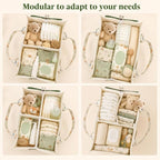 ABOOFAN Baby Diaper Caddy Organizer with Removable Dividers and Handle | Deer Print Felt Nursery Storage Bin, Holds Diapers, Wipes and Newborn Essentials, Portable for Changing Table, Car & Bedside - Image 5